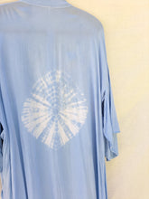 Load image into Gallery viewer, Long Zeppelin style kimono (botanically dyed Indigo)