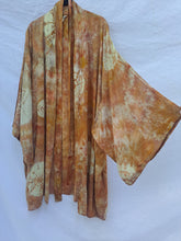 Load image into Gallery viewer, Botanically dyed Rosemary ~ Short Harrison style kimono (plus size)