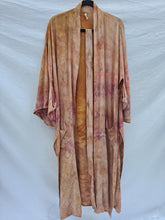 Load image into Gallery viewer, Botanically dyed Avocado ~ Long Zeppelin style kimono