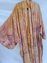 Load image into Gallery viewer, Botanically dyed Avocado ~ Long Zeppelin style kimono