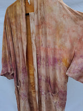 Load image into Gallery viewer, Botanically dyed Avocado ~ Long Zeppelin style kimono