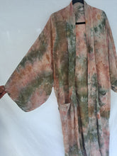 Load image into Gallery viewer, "Chanterelle" Botanically dyed with avocado ~ Long Zeppelin style kimono