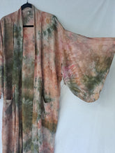 Load image into Gallery viewer, "Chanterelle" Botanically dyed with avocado ~ Long Zeppelin style kimono