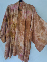 Load image into Gallery viewer, "Sugar Maple" Botanically dyed with avocado ~ Short Harrison style kimono