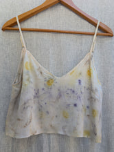 Load image into Gallery viewer, Sol Silk Charmeuse Tank • Botanical Flower Eco Print (large)