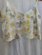 Load image into Gallery viewer, Sol Silk Charmeuse Tank • Botanical Flower Eco Print (medium)