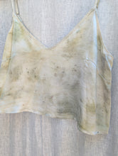 Load image into Gallery viewer, Sol Silk Charmeuse Tank • Botanical Japanese Maple Eco Print (XL)