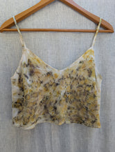 Load image into Gallery viewer, Sol Silk Charmeuse Tank • Botanical Flower Eco Print (small)