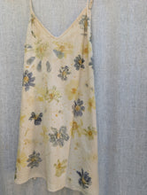 Load image into Gallery viewer, Meadow Raw Silk Mini Dress • Botanical Flower Eco Print (medium)