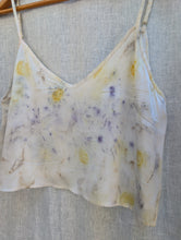 Load image into Gallery viewer, Sol Silk Charmeuse Tank • Botanical Flower Eco Print (large)