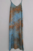 Load image into Gallery viewer, Turquoise Stone Hunter° luna silk charmeuse slip dress (size M)