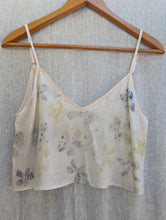 Load image into Gallery viewer, Sol Silk Charmeuse Tank • Botanical Flower Eco Print (medium)