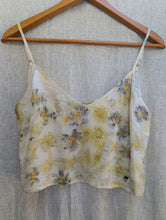 Load image into Gallery viewer, Sol Silk Charmeuse Tank • Botanical Flower Eco Print (medium)
