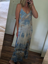 Load image into Gallery viewer, Saltwater Canyon ° luna silk charmeuse slip dress (size XL)