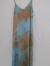 Load image into Gallery viewer, Turquoise Stone Hunter° luna silk charmeuse slip dress (size M)