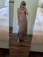 Load image into Gallery viewer, Black Walnut ° luna silk charmeuse slip dress (size M)