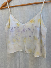 Load image into Gallery viewer, Sol Silk Charmeuse Tank • Botanical Flower Eco Print (xs)