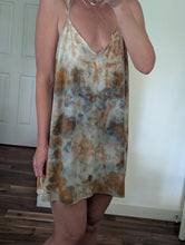 Load image into Gallery viewer, Cove • Meadow raw silk short slip dress (size XXL)