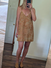 Load image into Gallery viewer, Ochre • Meadow raw silk short slip dress (size M)