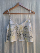 Load image into Gallery viewer, Sol Silk Charmeuse Tank • Botanical Flower Eco Print (small)
