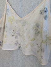 Load image into Gallery viewer, Sol Silk Charmeuse Tank • Botanical Flower Eco Print (medium)
