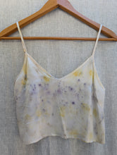 Load image into Gallery viewer, Sol Silk Charmeuse Tank • Botanical Flower Eco Print (xs)