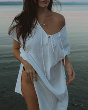 Load image into Gallery viewer, Indigo botanically dyed Harlow Kaftan