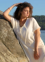 Load image into Gallery viewer, Indigo botanically dyed Harlow Kaftan