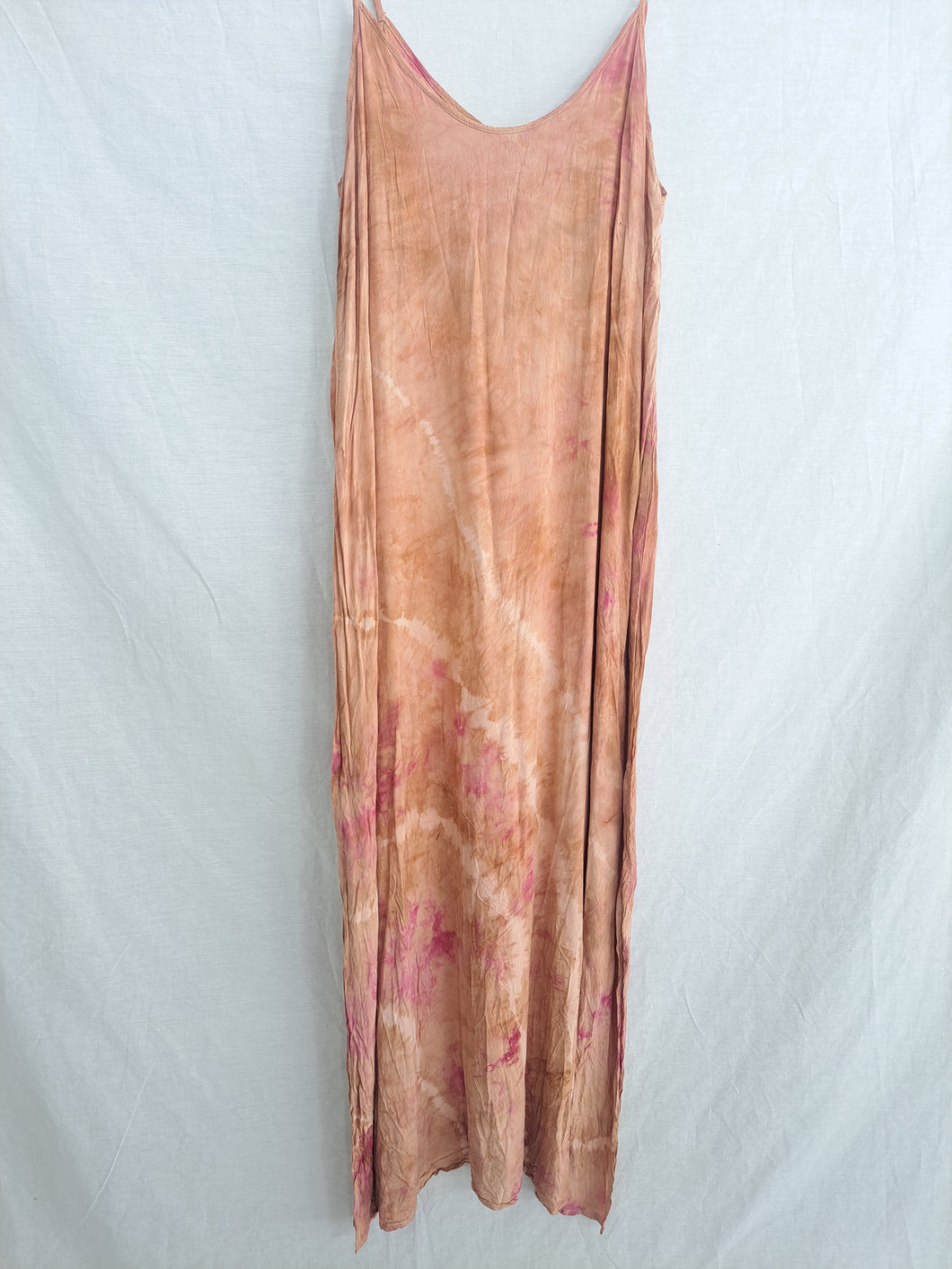 Althea Slip Dress, size L (botanically dyed with Avocado)