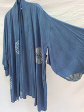 Load image into Gallery viewer, Botanically dyed Indigo ~ Short Harrison style kimono
