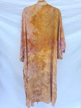 Load image into Gallery viewer, Botanically dyed Avocado ~ Long Zeppelin style kimono
