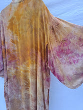 Load image into Gallery viewer, Botanically dyed Avocado ~ Long Zeppelin style kimono
