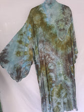 Load image into Gallery viewer, &quot;Mossy Sky&quot; Long Zeppelin style kimono
