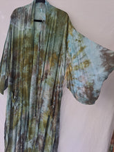 Load image into Gallery viewer, &quot;Mossy Sky&quot; Long Zeppelin style kimono

