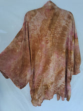 Load image into Gallery viewer, &quot;Sugar Maple&quot; Botanically dyed with avocado ~ Short Harrison style kimono
