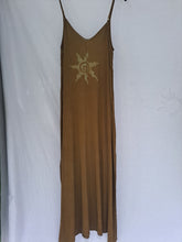Load image into Gallery viewer, &quot;Sun Goddess&quot; Batik hand painted sun ~ Althea Slip Dress, size M
