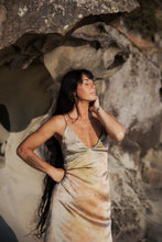 Load image into Gallery viewer, &quot;Sun Kissed&quot;  100% silk mulberry, slip dress (size s/m)
