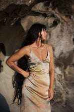 Load image into Gallery viewer, &quot;Sun Kissed&quot;  100% silk mulberry, slip dress (size s/m)
