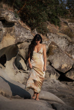 Load image into Gallery viewer, &quot;Sun Kissed&quot;  100% silk mulberry, slip dress (size s/m)
