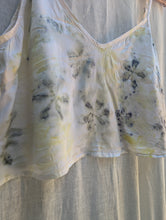 Load image into Gallery viewer, Sol Silk Charmeuse Tank • Botanical  Flower Eco Print (small)
