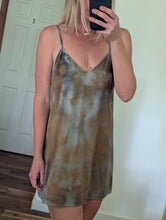 Load image into Gallery viewer, Tide • Meadow raw silk short slip dress (size S)

