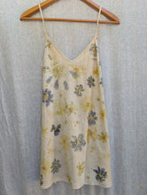 Load image into Gallery viewer, Meadow Raw Silk Mini Dress • Botanical Flower Eco Print (medium)
