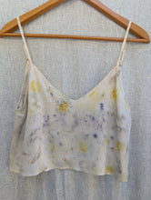 Load image into Gallery viewer, Sol Silk Charmeuse Tank • Botanical  Flower Eco Print (large)
