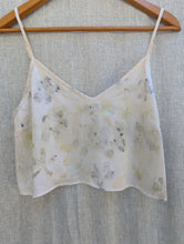 Load image into Gallery viewer, Sol Silk Charmeuse Tank • Botanical Flower Eco Print (medium)
