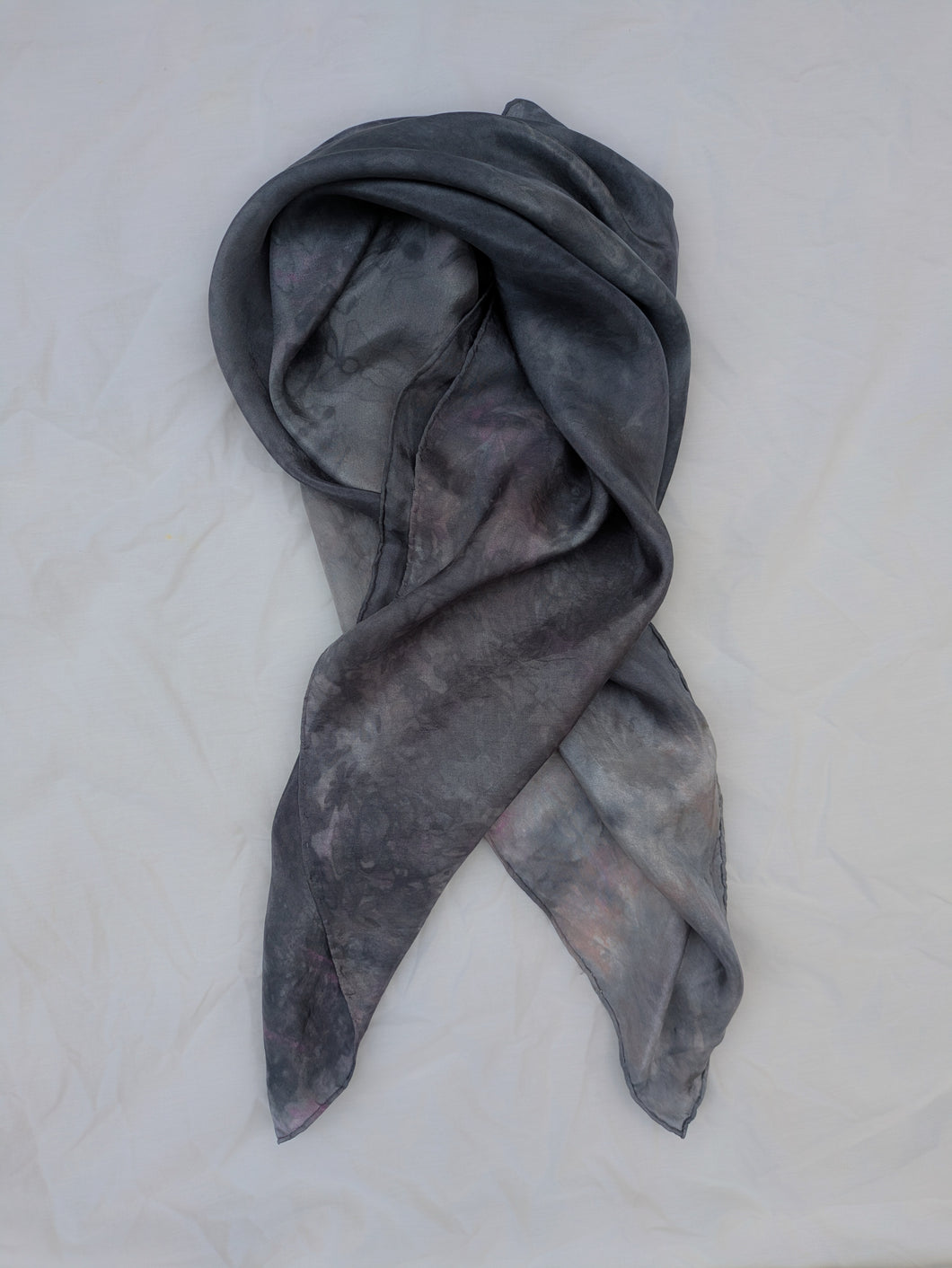 Obsidian Bloom ° oversized silk bandana