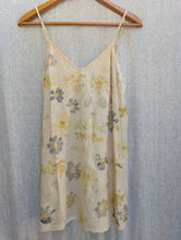 Load image into Gallery viewer, Meadow Raw Silk Mini Dress • Botanical Flower Eco Print (small)

