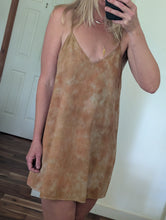 Load image into Gallery viewer, Ochre • Meadow raw silk short slip dress (size M)
