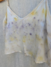 Load image into Gallery viewer, Sol Silk Charmeuse Tank • Botanical  Flower Eco Print (xs)
