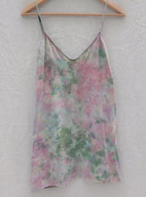 Load image into Gallery viewer, Ocean Bloom • Meadow raw silk short slip dress (size L)
