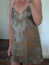 Load image into Gallery viewer, Tide • Meadow raw silk short slip dress (size S)
